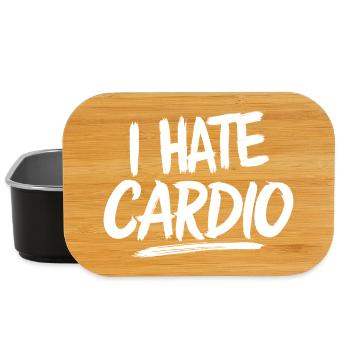 Je déteste le cardio gym gym gym Fun Aerobic - Boîte à goûter - noir - Devant
