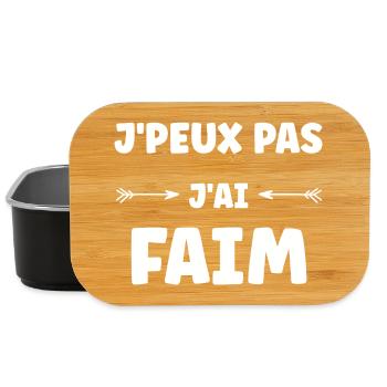 J'peux pas j'ai faim - Boîte à goûter - noir - Devant