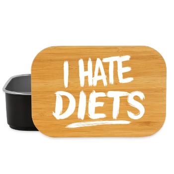 I Hate Diets Diet Nutrition Nutritionist - Lunch Box - black - Front