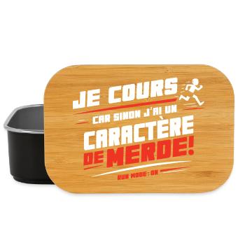 I run otherwise I have a bad temper - Lunch Box - black - Front