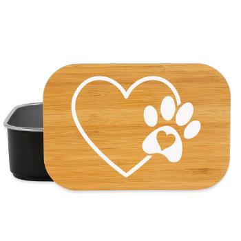 Amour de Heart Paw - Boîte à goûter - noir - Devant