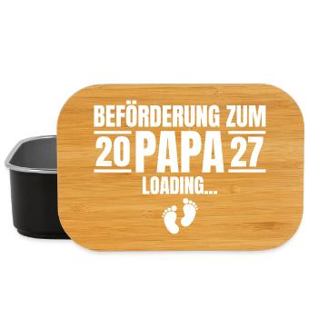 Beförderung zum Papa 2027 Loading - Lunch Box - Schwarz - Vorne