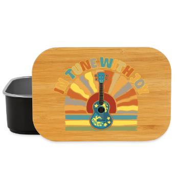 In tune with Joy - Retro Sunset and Ukulele - Lunch Box - black - Front