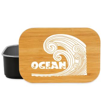 La vague blanche - Boîte à goûter - noir - Devant