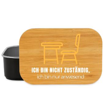 Ich bin nicht zuständig – Lustiges Büro Shirt - Lunch Box - Schwarz - Vorne