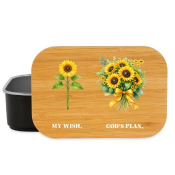 Positivité chrétienne du tournesol Religion de Dieu - Boîte à goûter - noir - Devant