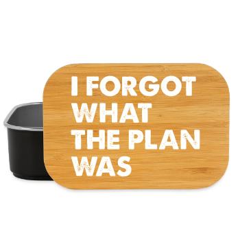 I Forgot What The Plan Was - Lunch Box - black - Front