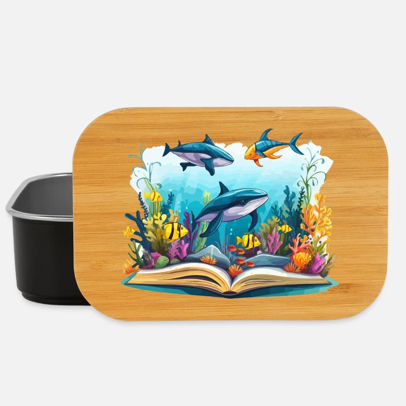 Unterwasserbuchwelt: Meeresabenteuer - Lunch Box - Schwarz