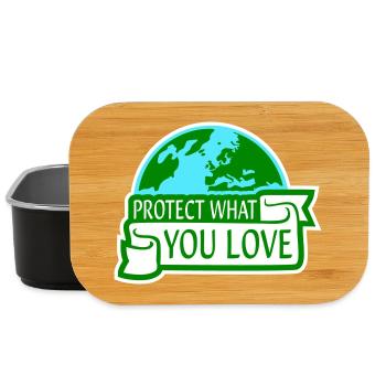 Protect What You Love Nature Protection Statement Logo - Lunch Box - black - Front