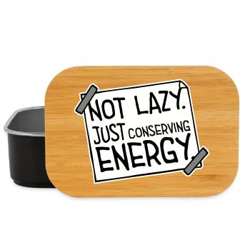 Pas paresseux, juste économiser de l’énergie, drôle de paresseux à dire - Boîte à goûter - noir - Devant