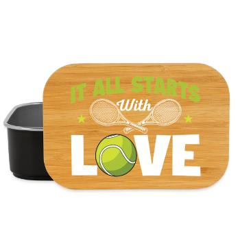 Alles beginnt mit Liebes-Tennis-Humor - Lunch Box - Schwarz - Vorne