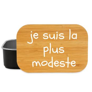 Je suis la plus modeste - Boîte à goûter - noir - Devant