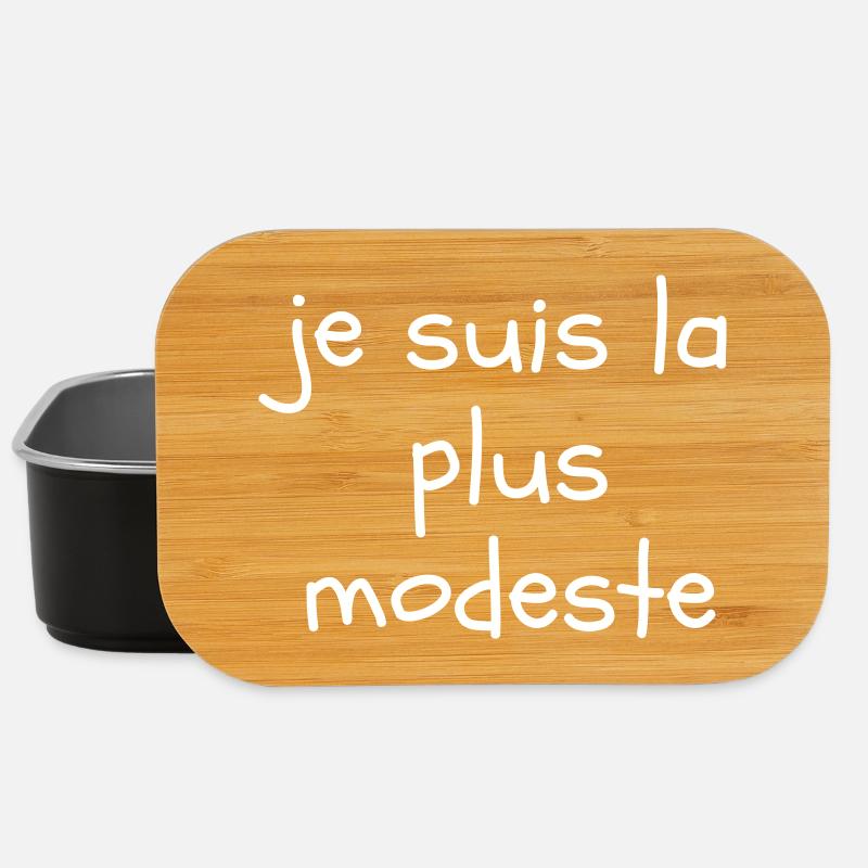 Je suis la plus modeste - Boîte à goûter - noir
