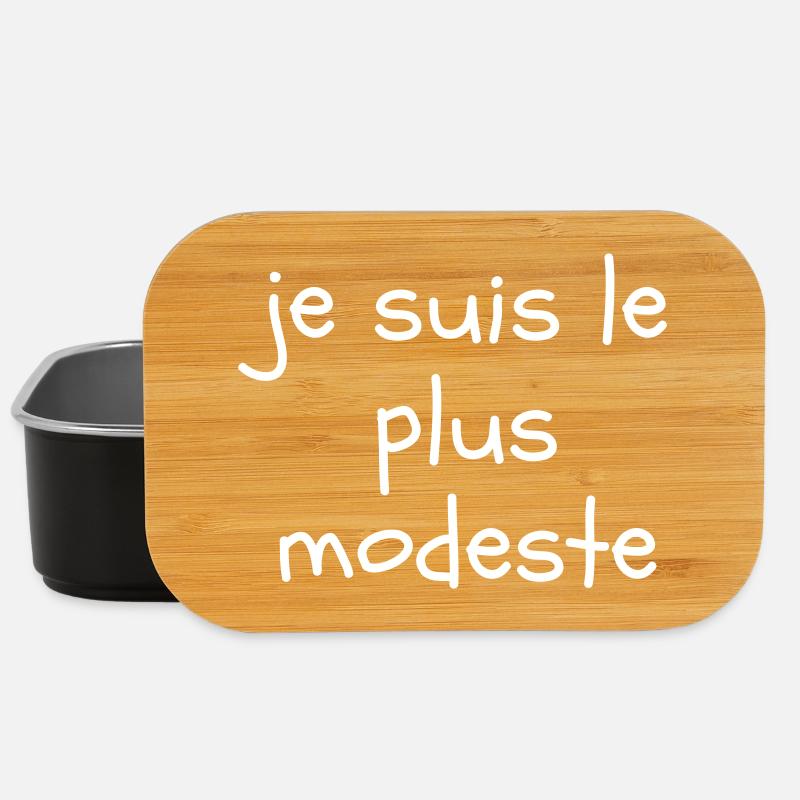 Je suis le plus modeste - Boîte à goûter - noir