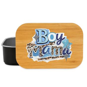 Boy Mama | Boy's Mom Gift - Lunch Box - black - Front
