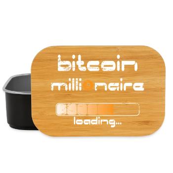 Satoshi Nakamoto Bitcoin Crypto Erfinder - Lunch Box - Schwarz - Vorne