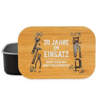 30. Geburtstag Handwerker Geschenk Werkzeug Spruch - Lunch Box - Schwarz - Vorne