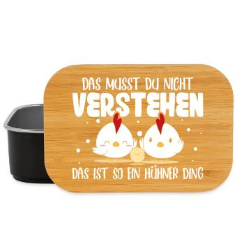 Hühnerflüsterer Huhn Hühnerhalter Hühner - Lunch Box - Schwarz - Vorne