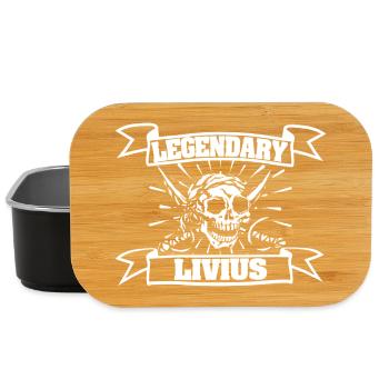Livius als Vorname - Lunch Box - Schwarz - Vorne