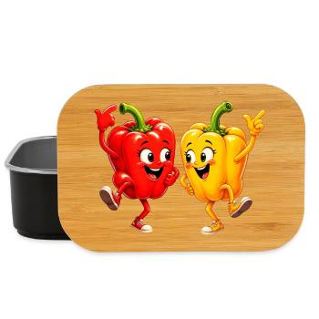 Poivrons Légumes au bal - Boîte à goûter - noir - Devant