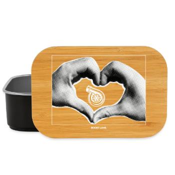 Heart hand with a small turbo - Lunch Box - black - Front