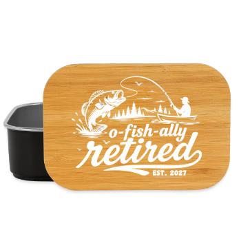 Officially retired 2027 | Humor Fishing - Lunch Box - black - Front