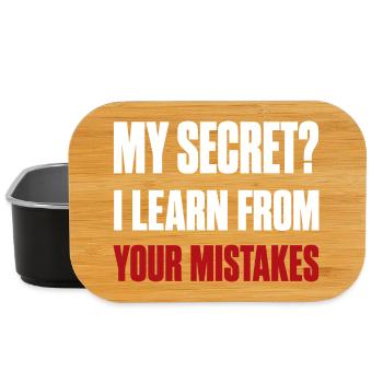 My Secret? I Learn From Your Mistakes Funny Quote - Boîte à goûter - noir - Devant
