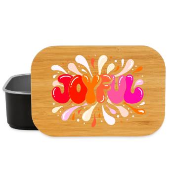 Fröhliche, bunte Glitzer-Blasenbuchstaben - Lunch Box - Schwarz - Vorne