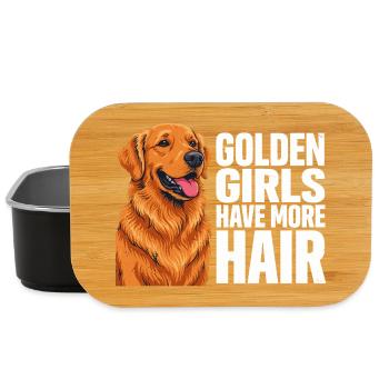 Golden Girls Have More Hair Golden Retriever - Boîte à goûter - noir - Devant