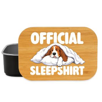 Official Sleepshirt - Cute Basset Hound Dog Mom - Lunch Box - black - Front