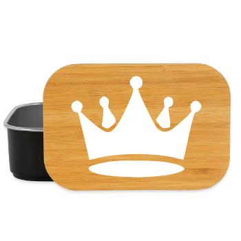 Crown White Birthday Gift Birthday - Lunch Box - black - Front