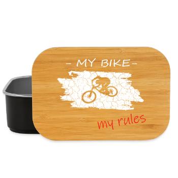 Mein Bike Meine Regeln, my bike my rules - Lunch Box - Schwarz - Vorne