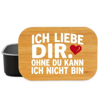 Liebe lustiger Spruch Ich liebe Dir  - Lunch Box - Schwarz - Vorne