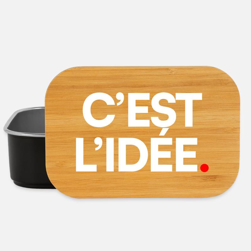 C’EST L’IDÉE | Expression humour minimaliste - Boîte à goûter - noir