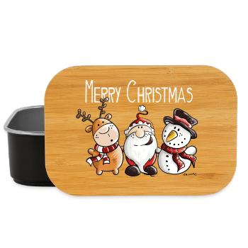 Merry Christmas Weihnachtsmann und Freunde - Lunch Box - Schwarz - Vorne