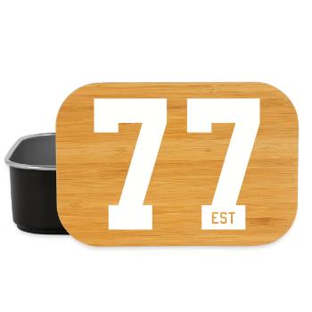 77 EST – Bold Typo & Foundation Style - Lunch Box - black - Front