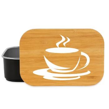 coffee café coffee icon illustration mug - Lunch Box - black - Front