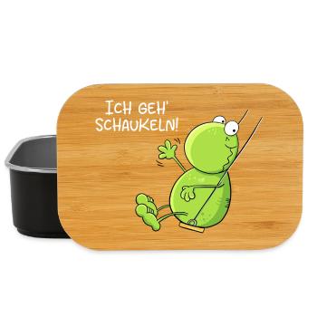 Ich Geh Schaukeln Frosch - Lunch Box - Schwarz - Vorne