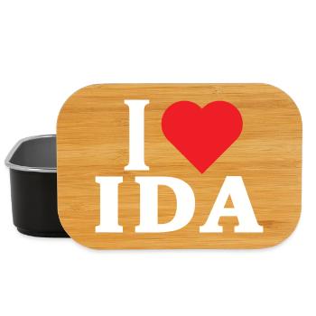 t-shirt I love Ida t-shirt gift idea - Lunch Box - black - Front