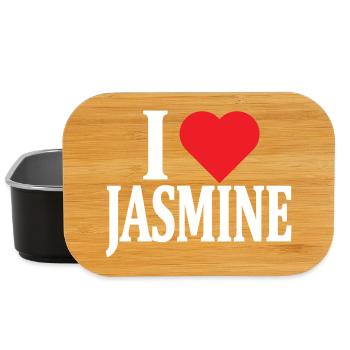 T-Shirt Ich liebe Jasmin T-Shirt Geschenkidee - Lunch Box - Schwarz - Vorne