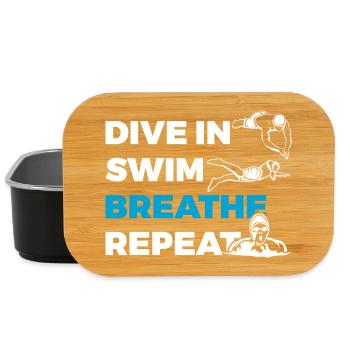Diving Swimming Breathing Repeating - Lunch Box - black - Front