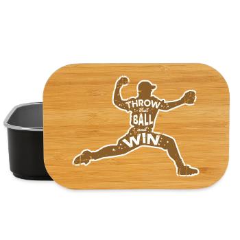 Baseball Wurf - Lunch Box - Schwarz - Vorne