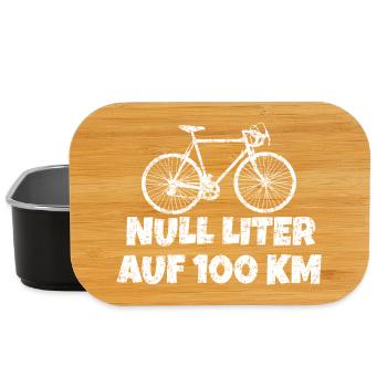 Null Liter auf 100 KM mit Rennrad (Vintage Weiß) - Lunch Box - Schwarz - Vorne