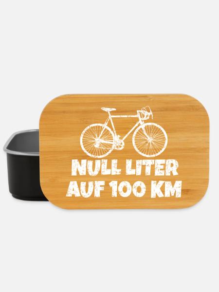 Null Liter auf 100 KM mit Rennrad (Vintage Weiß) - Lunch Box - Schwarz