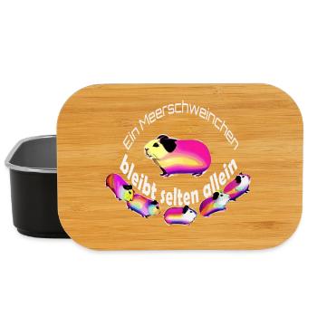 Lustige Meerschweinchen bunt  - Lunch Box - Schwarz - Vorne