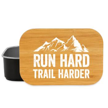 Run Hard. Trail Harder - Lunch Box - black - Front