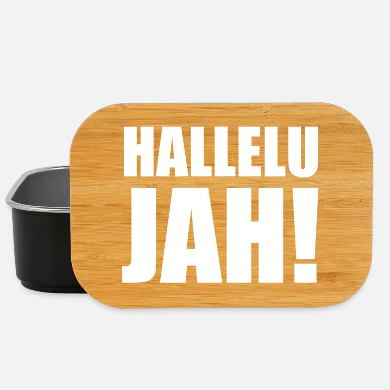 Hallelu Jah weiss - Lunch Box - Schwarz