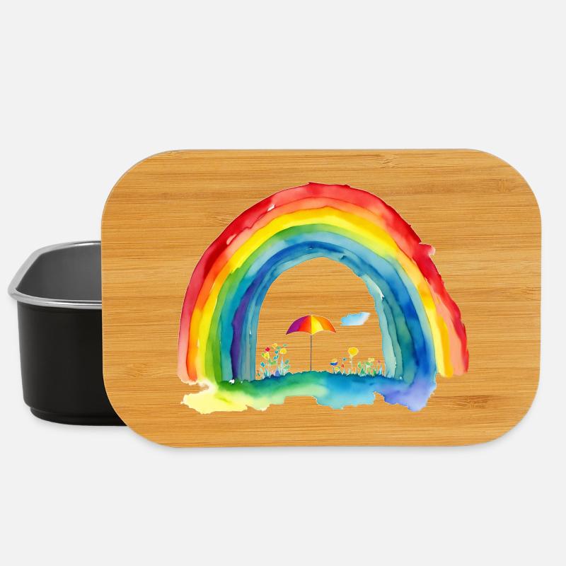 Regenbogen - Lunch Box - Schwarz