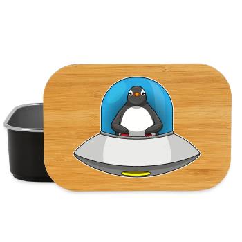 Penguin Spaceship Space - Boîte à goûter - noir - Devant