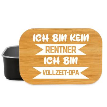 Opa Senior Ruhestand Statement Freizeit Pensionist - Lunch Box - Schwarz - Vorne